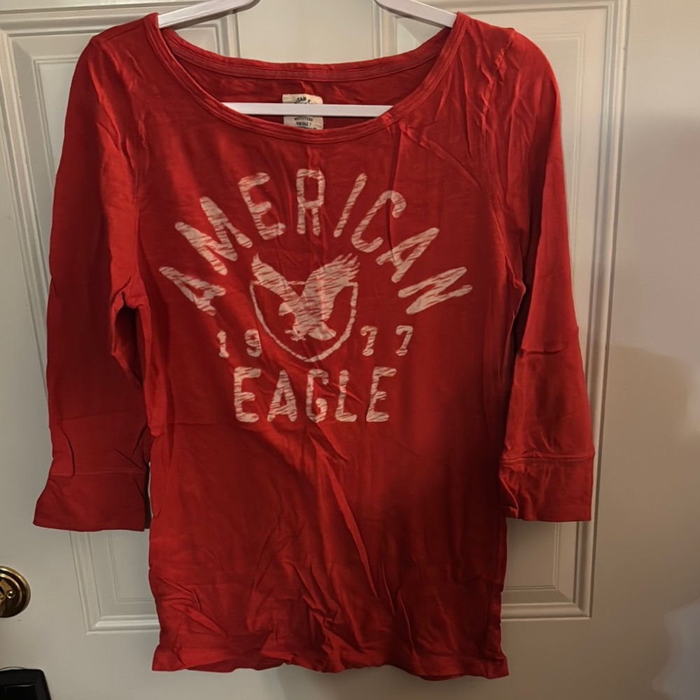 American Eagle Outfitters Red Graphic Tee